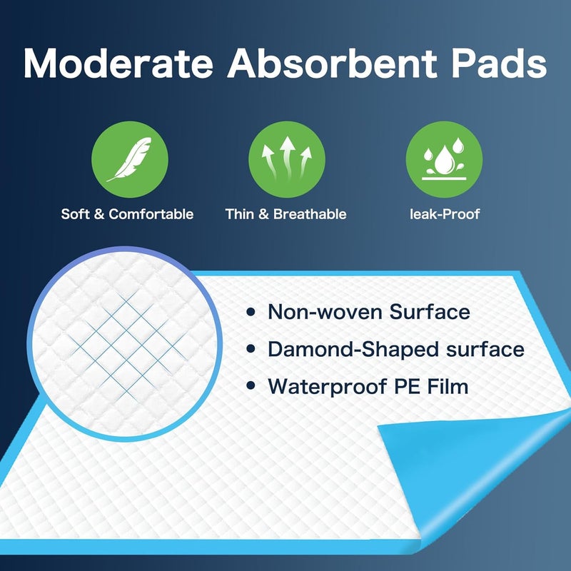 MILDPLUS Disposable Pads 23"×36" (100pcs) Moderate Absorbent Underpads Incontinence Bed Pads Disposable Chucks, Pee Pads for Kids, Adults and Pet - Image 5